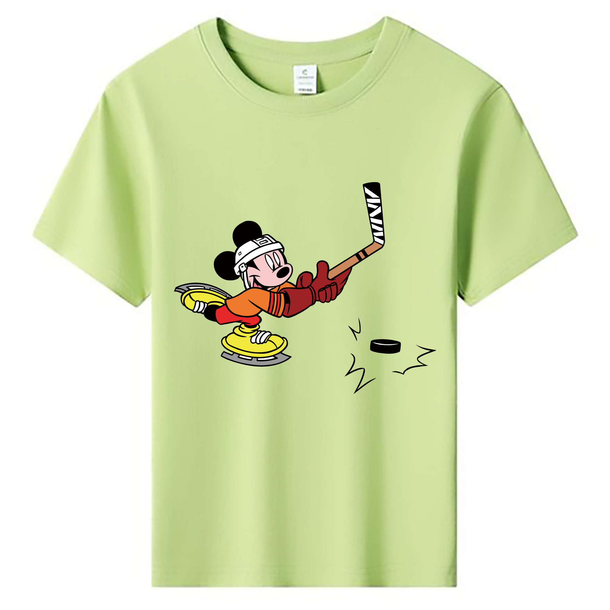 ミッキーマウス Mickey Mouse 綿100％キッズTシャツ（フロントプリント）